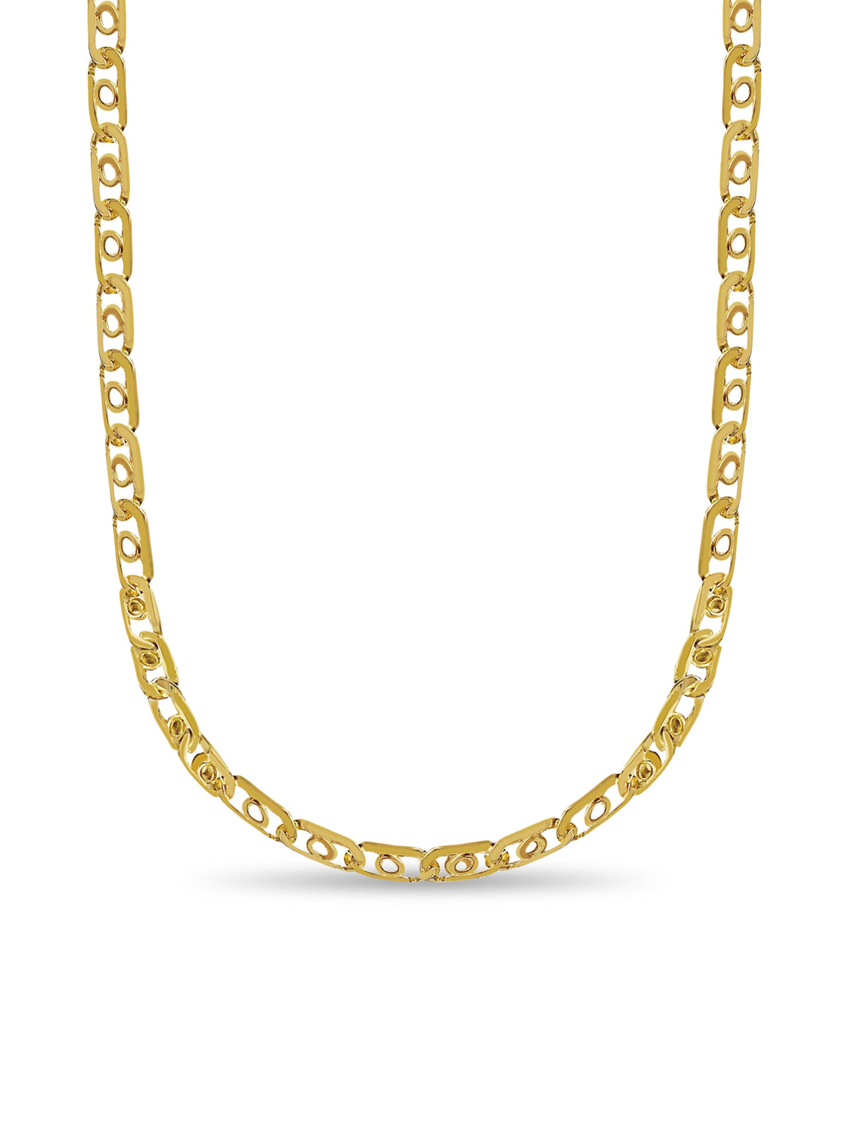Bullet Tiger Eye Solid White/Yellow/Rose Gold Handmade Necklace, 16mm, 16-30 Inch