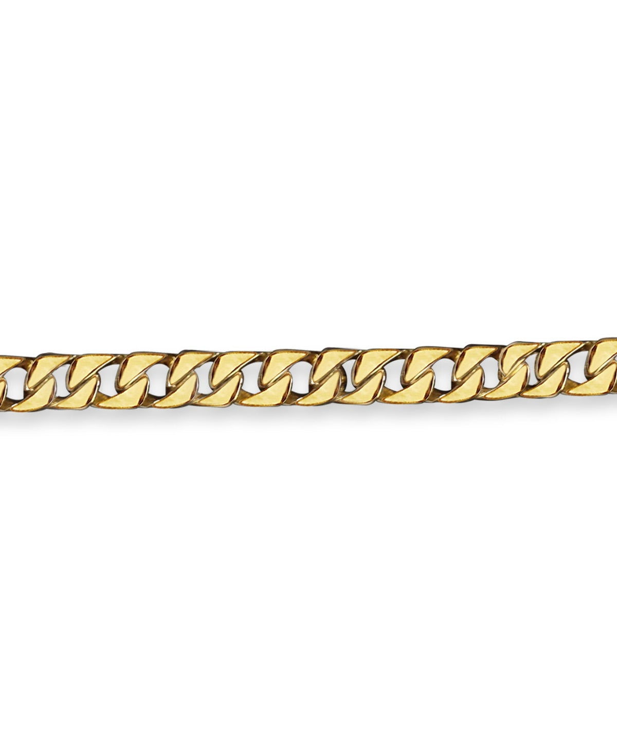 Curb Solid White/Yellow/Rose Gold Handmade Bracelet, 9mm, 6.5-10 Inch, from 63.5 g