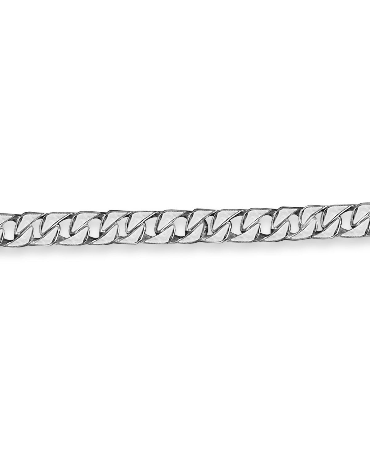 Curb Solid White/Yellow/Rose Gold Handmade Bracelet, 9mm, 6.5-10 Inch, from 63.5 g