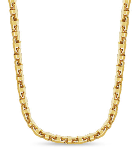Anchor Mariner Solid White/Yellow/Rose Gold Handmade Necklace, 12mm, 16-30 Inch
