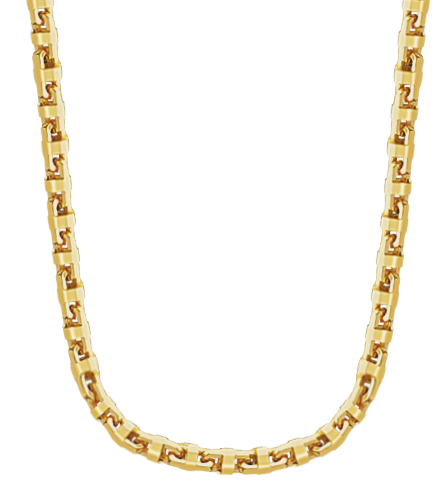 Anchor Mariner Solid White/Yellow/Rose Gold Handmade Necklace, 12mm, 16-30 Inch