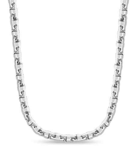 Anchor Mariner Solid White/Yellow/Rose Gold Handmade Necklace, 12mm, 16-30 Inch