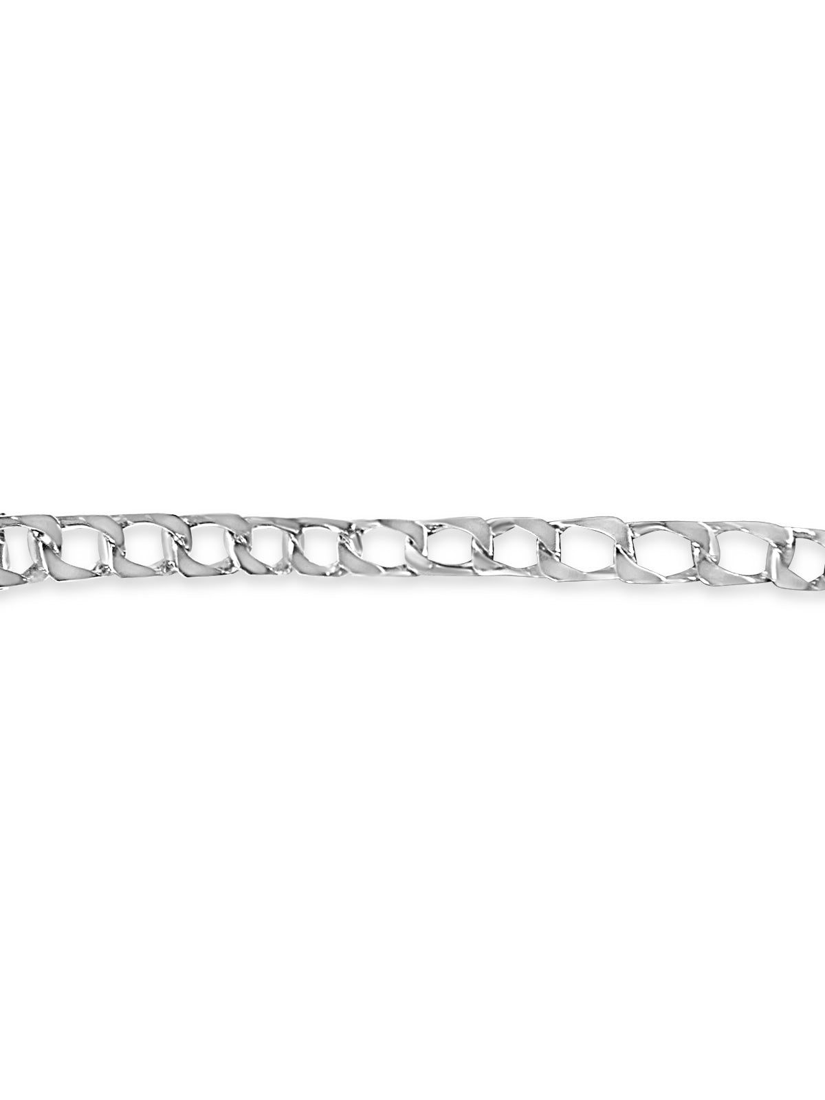 Curb Solid White/Yellow/Rose Gold Handmade Necklace, 10mm, 16-30 Inch