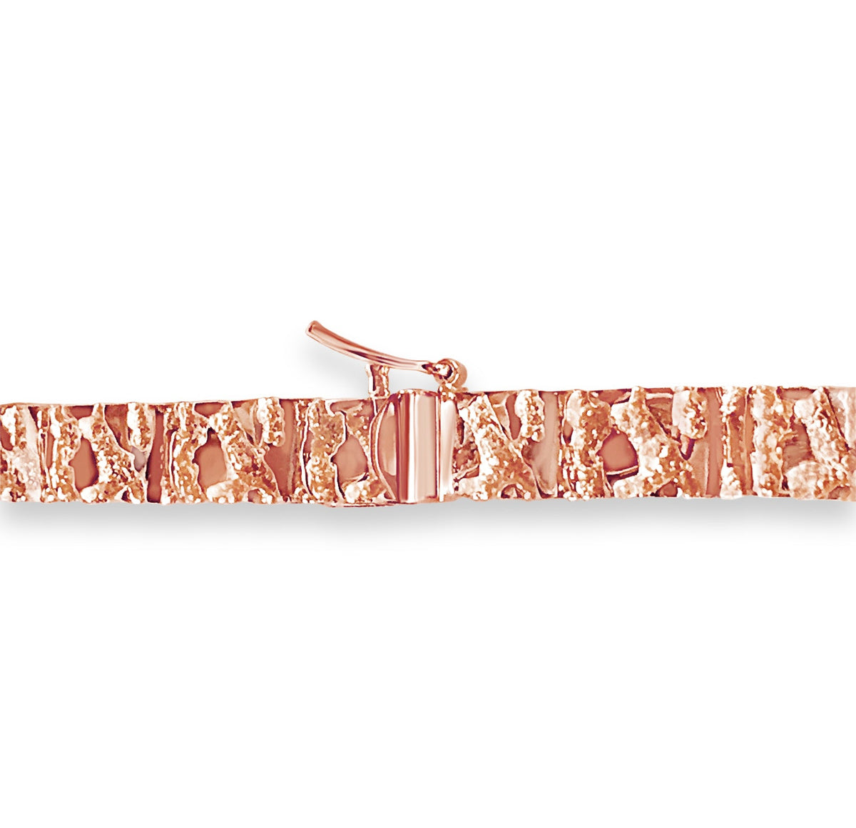 Nugget Solid White/Yellow/Rose Gold Handmade Necklace, 6mm, 16-30 Inch