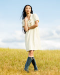 Demure Denim Dress 1