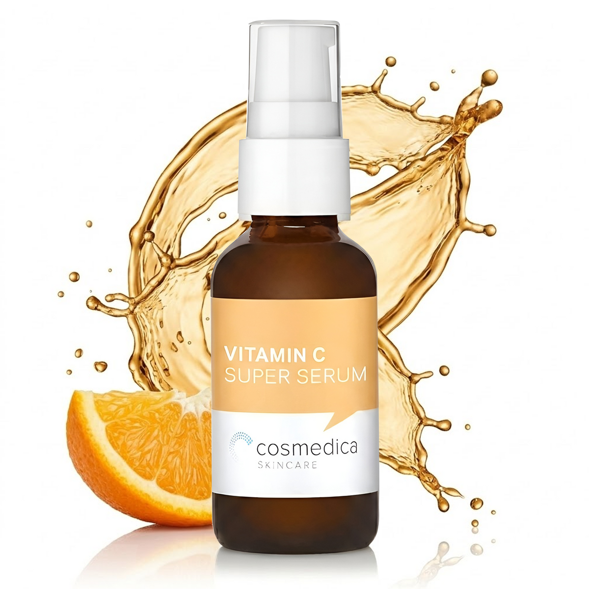 Cosmedica Skincare Vitamin C Serum for Face with Hyaluronic Acid – Anti Aging Serum for Dark Spots, Fine Lines, Wrinkles – Hydrating Collagen Booster for Women & Men