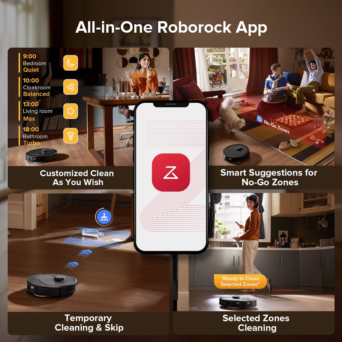 Roborock QV 35S Robot Vacuum with Multifunctional Dock