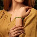 Spiritual Radiance Peridot August Birthstone Evil Eye Bracelet 2