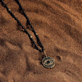 Deep Consciousness Matte Onyx Evil Eye Pendant Necklace 3