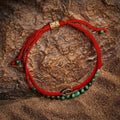 Fiery Luck Jade Evil Eye Charm Red String Wrap Bracelet 3