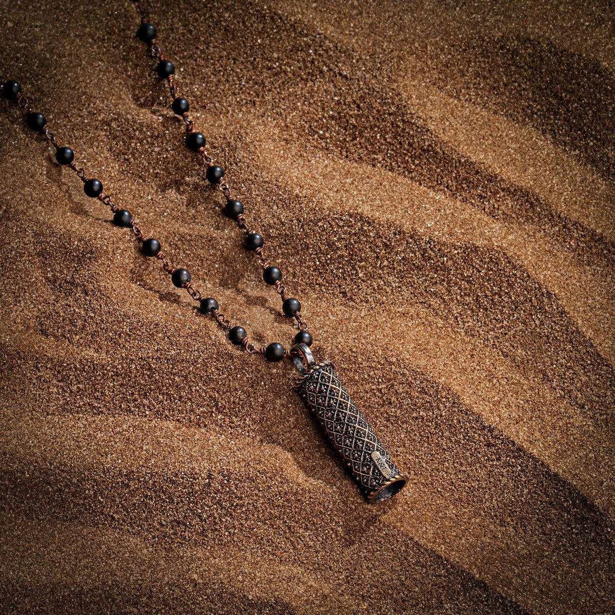 Brilliant Spirit Matte Onyx Triple Protection Necklace