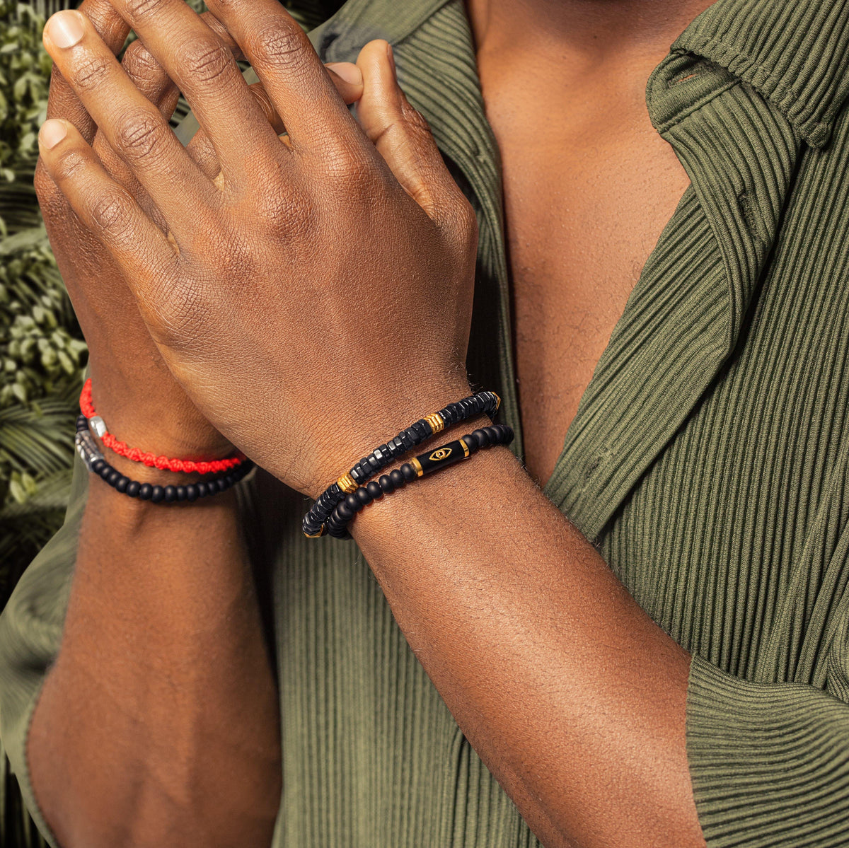 Prosperous Journey Evil Eye Onyx Bracelet