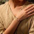 Lotus Blossom Gold Plated Tourmaline Bracelet 2