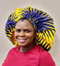 Duma Mbili XL Silk Lined African Print Bonnet 4
