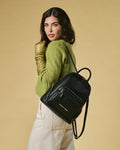 Martina (black) - Italian calf leather women's backpack 1