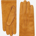 Beatrice - Italian suede leather gloves with luxurious natural sheep fur lining 2