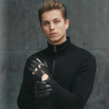 Mario (black) - Italian lambskin leather driving gloves 2