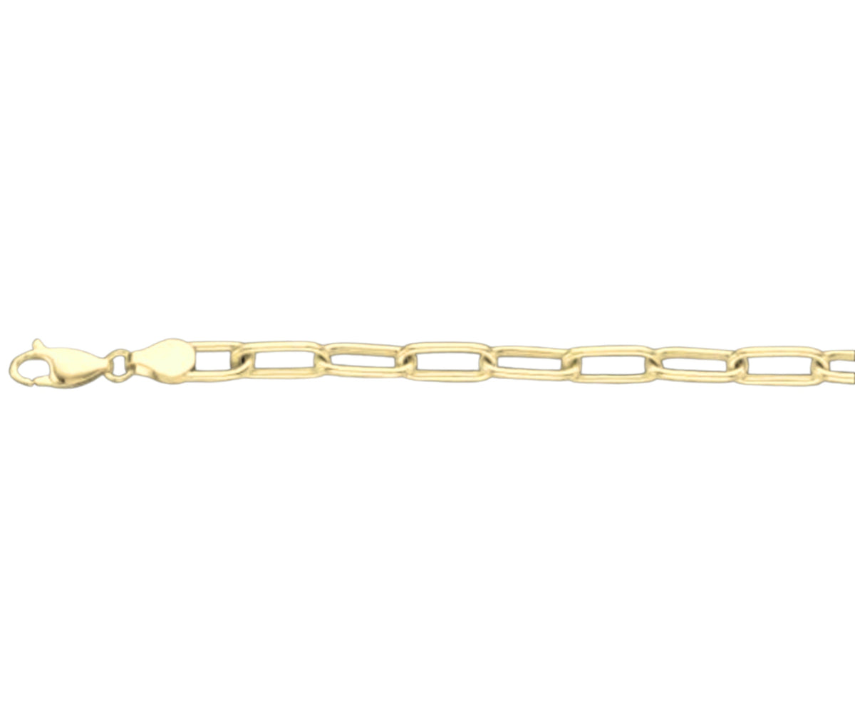 Paperclip Solid White/Yellow/Rose Gold Handmade Bracelet, 6mm, 6.5-10 Inch