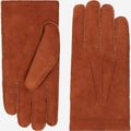 Tommaso - Italian suede leather gloves with luxurious natural sheep fur lining 2