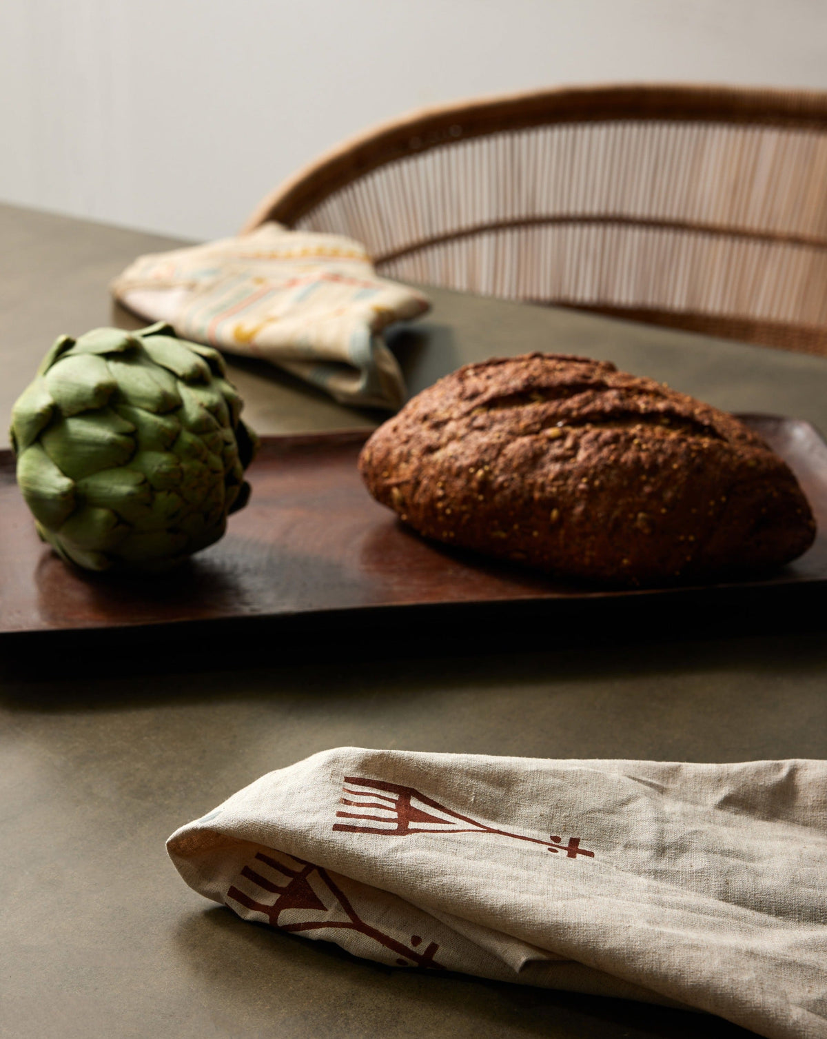 Bamenda Brown Rectangle Wood Serving Tray