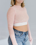 Heart Mesh Mock Neck Halftee 5