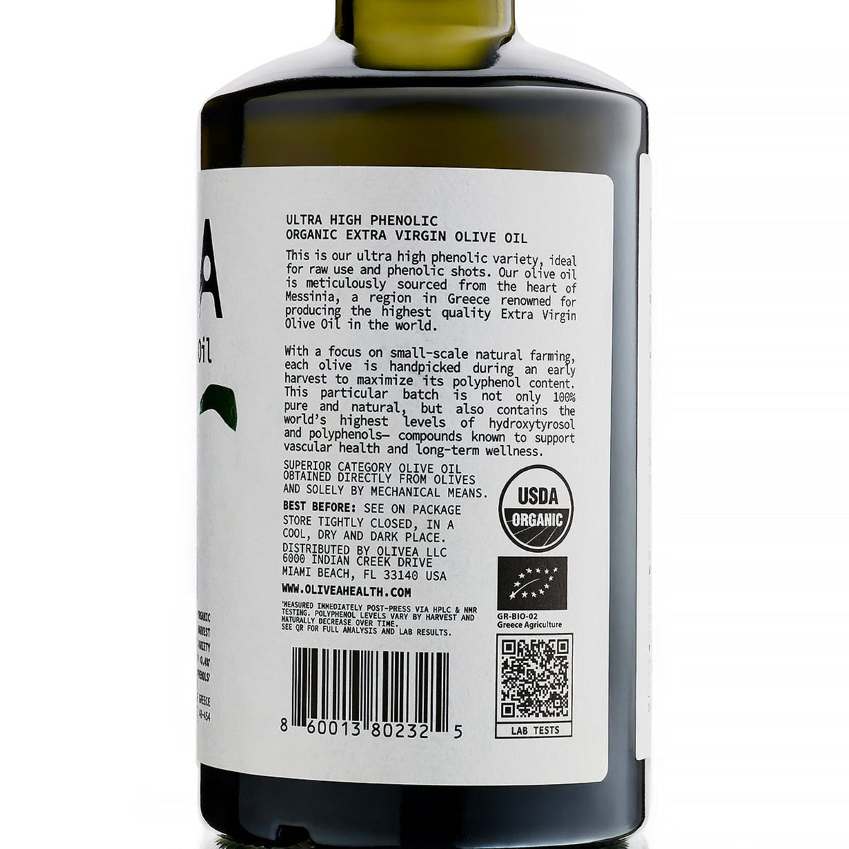 Ultra High Phenolic Extra Virgin Olive Oil — 1,000+ mg/kg Polyphenols