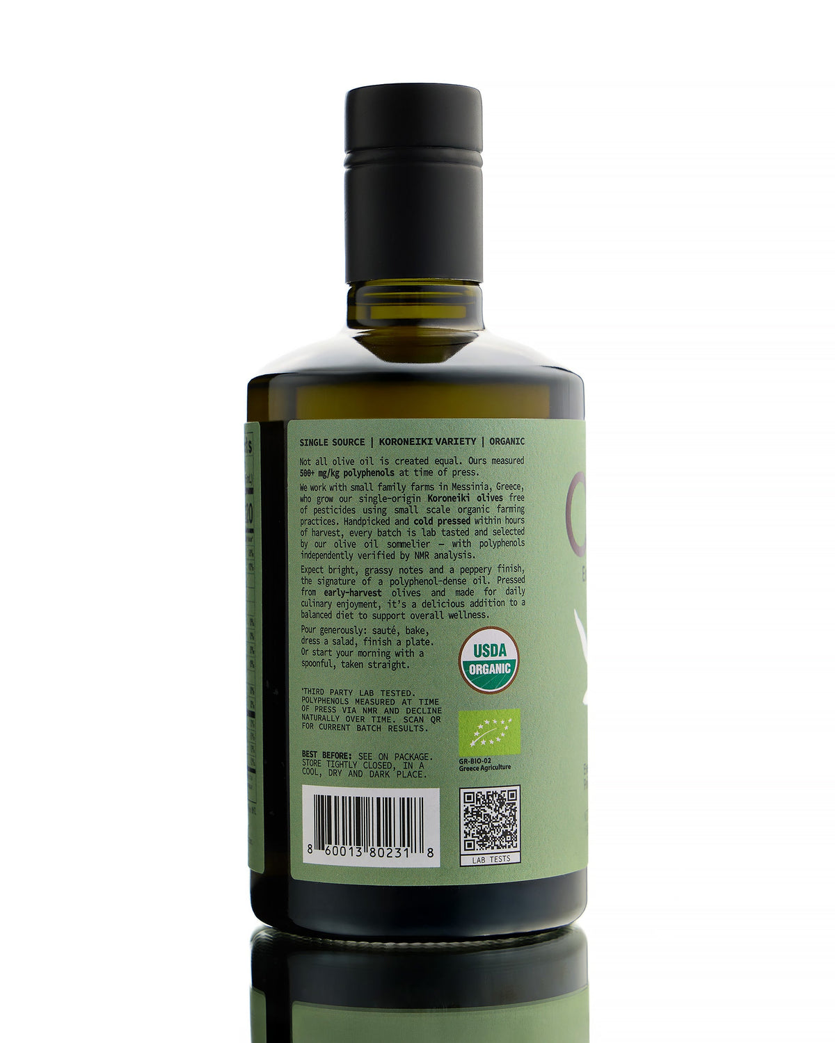 High Phenolic Extra Virgin Olive Oil — 500+ mg/kg Polyphenols