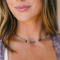 Peace + Happiness 4mm Healing Necklace 5