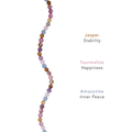 Peace + Happiness 4mm Healing Necklace 3