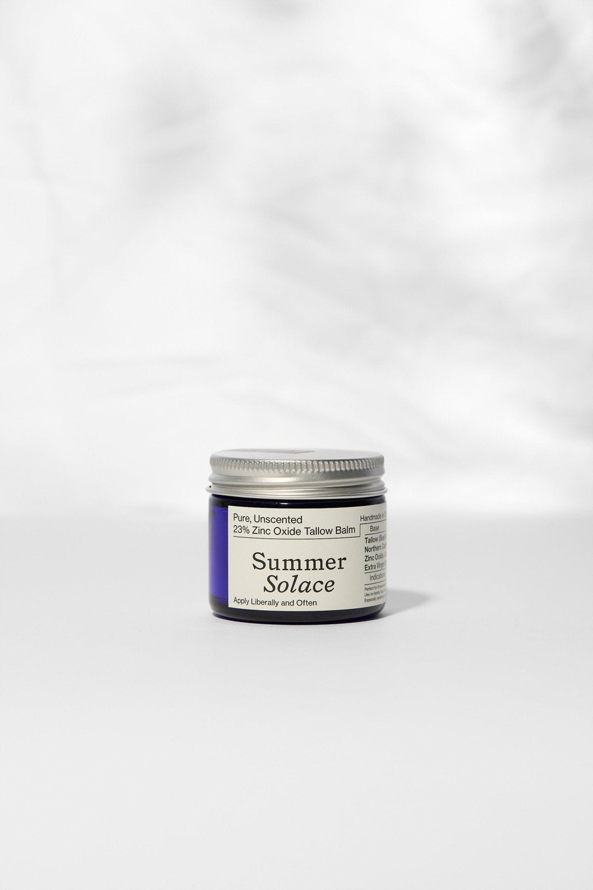 23% Non-Nano Zinc (USP) Tallow Balm | Pure Unscented
