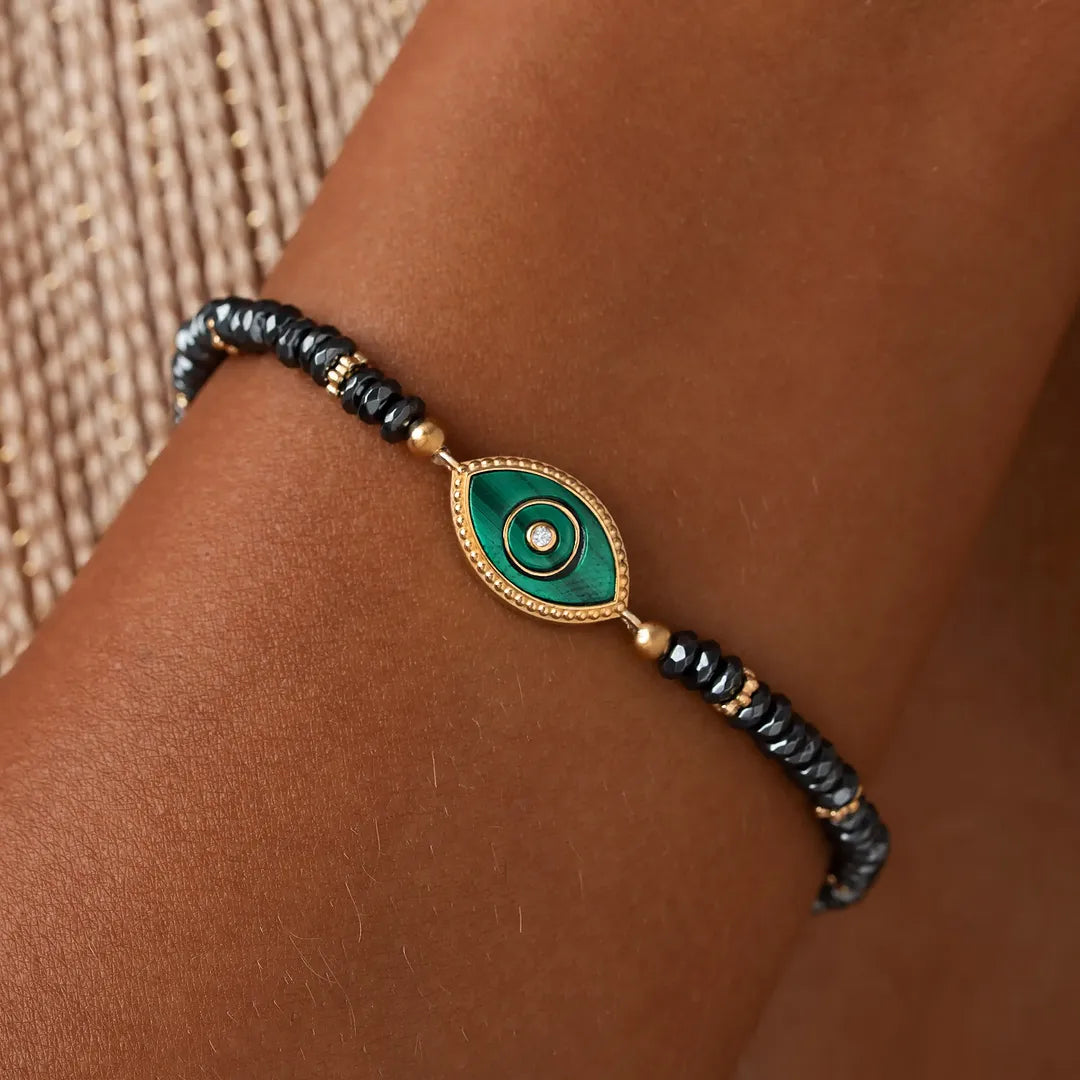 Protective Harmony – Hematite & Malachite Bracelet