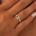 Still Vision Evil Eye Gold Stack Ring 2
