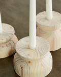 Organic Wood Taper Candlestick Holder 3