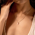 Delicate Guidance Rose Quartz Evil Eye Pointer Necklace 2