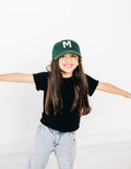 Hunter Green Letter Baseball Hat 3