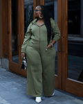 Green Satin Lined Jumpsuit 4