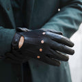 Enzo (black) - Italian lambskin leather driving gloves 4