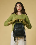 Martina (black) - Italian calf leather women's backpack 5