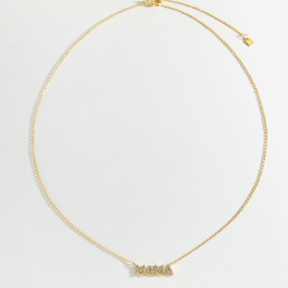 18K Gold Vermeil Mama Necklace
