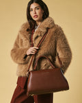 Cecilia (brown) - Italian calf leather women's handbag (with shoulder strap) 4