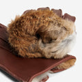Diego (brown) - Italian gloves made of American deerskin leather with rabbit fur lining 3