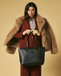 Simona (black) - Italian calf leather women's shoulder bag 3