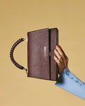 Federica (eggplant) - Italian calf leather women's crossbody bag (with shoulder strap) 10