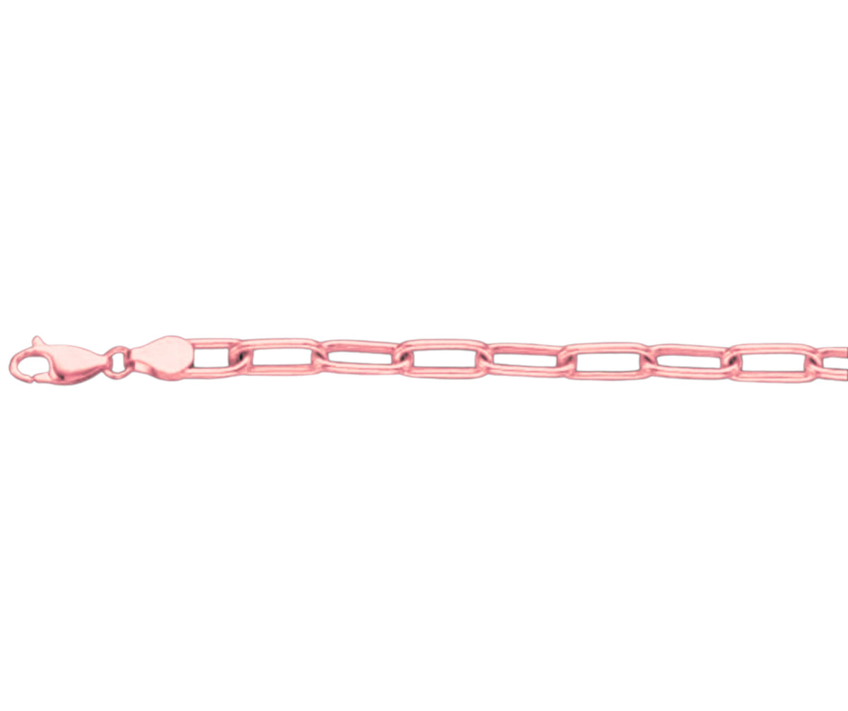 Paperclip Solid White/Yellow/Rose Gold Handmade Bracelet, 6mm, 6.5-10 Inch
