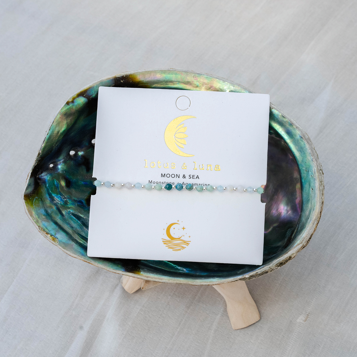 Moon & Sea 3mm Healing Bracelet