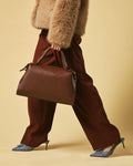 Cecilia (brown) - Italian calf leather women's handbag (with shoulder strap) 5