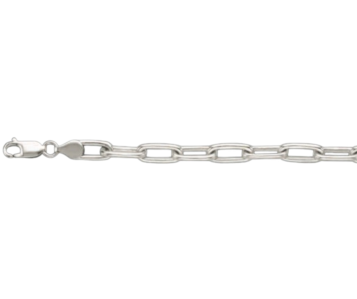 Paperclip Solid White/Yellow/Rose Gold Handmade Bracelet, 7mm, 6.5-10 Inch