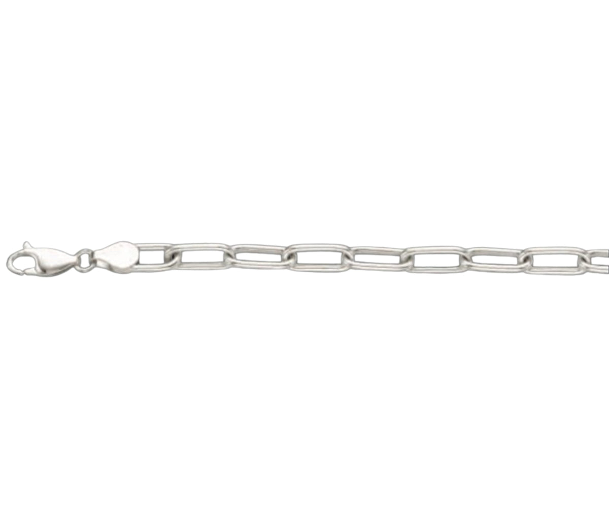 Paperclip Solid White/Yellow/Rose Gold Handmade Bracelet, 6mm, 6.5-10 Inch