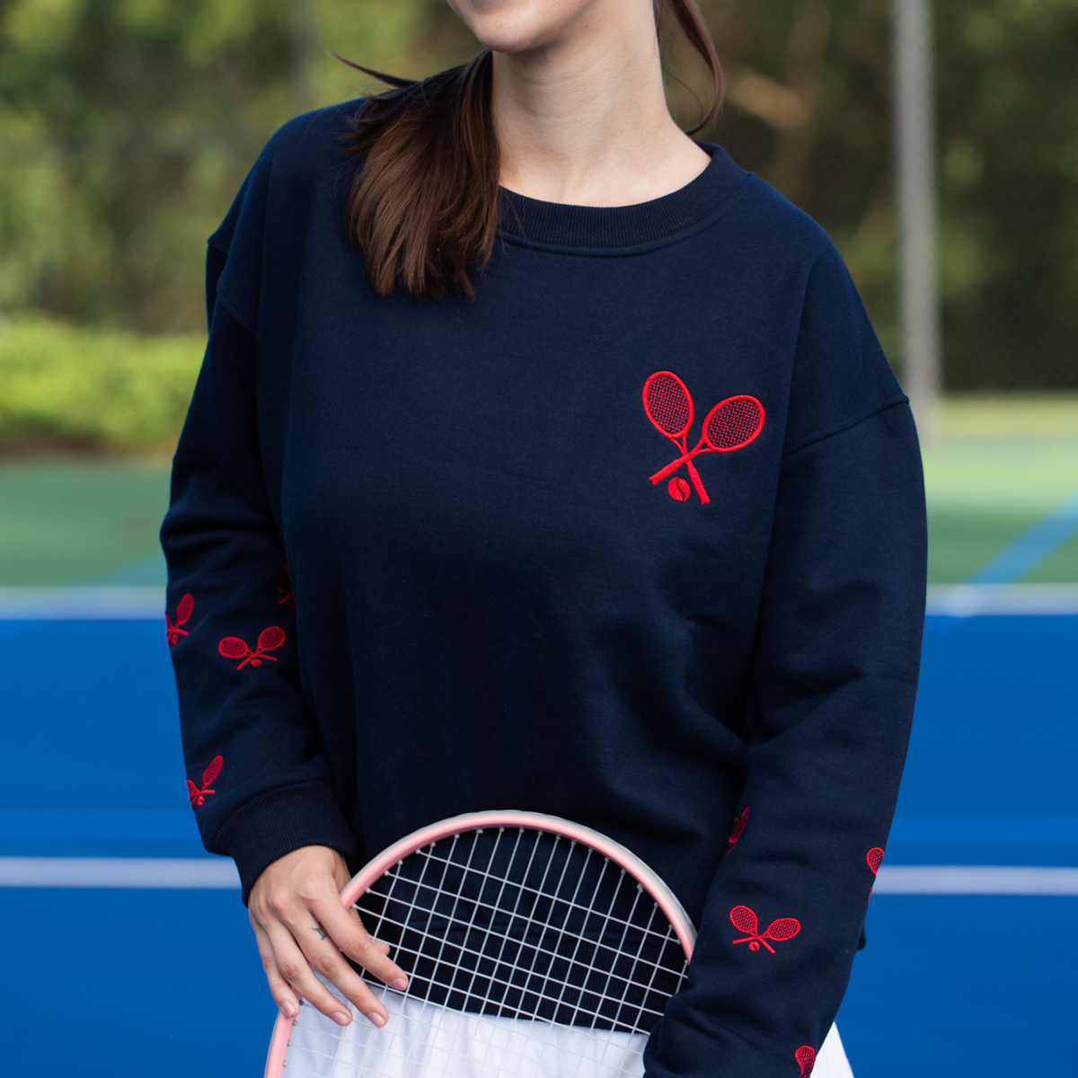 Tennis Racquets Sleeves Sweatshirt