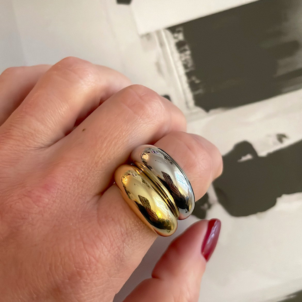 18K Gold-Plated Rain Ring